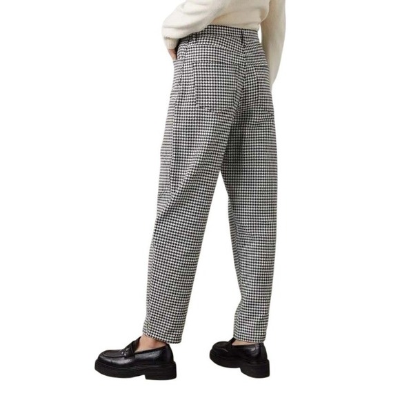 Polo Ralph Lauren Pants - POLO RALPH LAUREN Houndstooth Pants Wide Leg Black White 28
